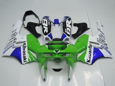 1994-1997 Kawasaki ZX9R Motorcycle Fairings - Green White Blue