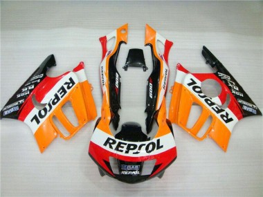 1995-1996 Honda CBR600 F3 Motorcycle Fairing - Orange White Red Glossy Black Repsol