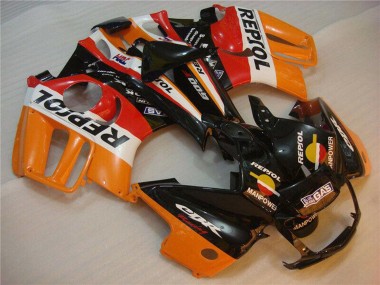 1995-1996 Honda CBR600 F3 Motorcycle Fairings - Orange White Red Glossy Black Repsol