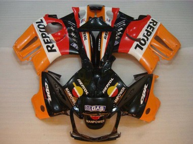 1995-1996 Honda CBR600 F3 Motorcycle Fairings - Orange White Red Glossy Black Repsol