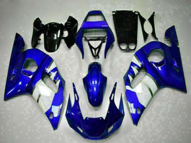 1998-2002 Yamaha YZF R6 Motorcycle Fairings - Blue White