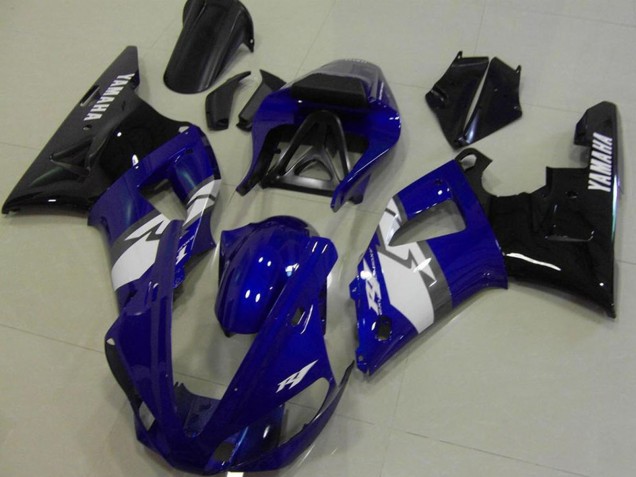 2000-2001 Yamaha YZF R1 Motorcycle Fairings - Blue White Black