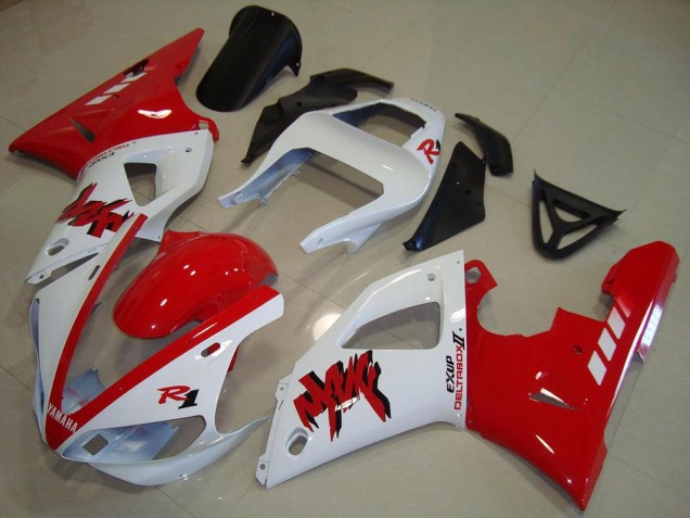 2000-2001 Yamaha YZF R1 Motorcycle Fairing - White Red