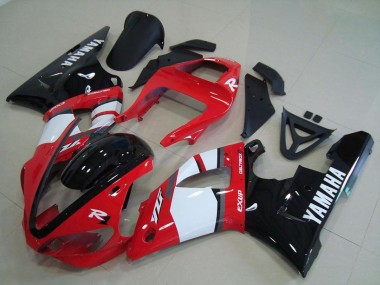 2000-2001 Yamaha YZF R1 Motorcycle Fairings - Red White Glossy Black
