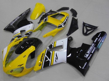 2000-2001 Yamaha YZF R1 Motorcycle Fairings - Yellow White Black Anniversary Motul Michelin