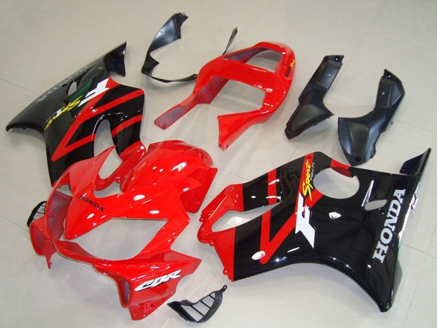 2001-2003 Honda CBR600 F4i Motorcycle Fairing - Red Glossy Black
