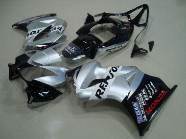 2002-2013 Honda VFR 800 Motorcycle Fairing - Silver Glossy Black Repsol