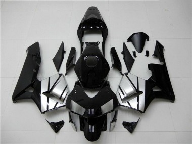 2003-2004 Honda CBR600RR Motorcycle Fairings - Silver Glossy Black Stripe
