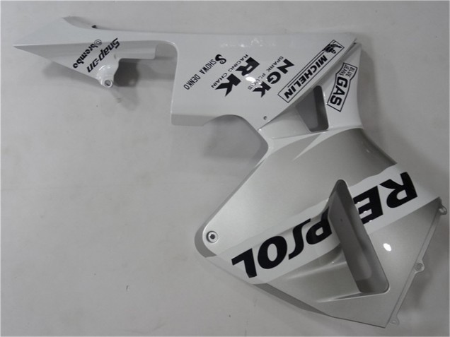 2003-2004 Honda CBR600RR Motorcycle Fairing - White Silver Black Repsol