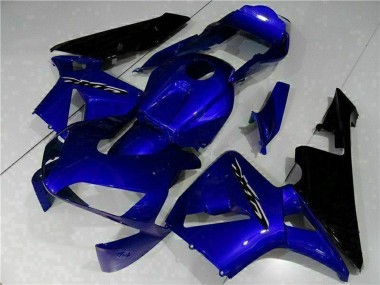 2003-2004 Honda CBR600RR Motorcycle Fairing Kits - Blue Glossy Black