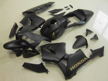 2003-2004 Honda CBR600RR Motorcycle Fairings - Matte Black Gold Decal