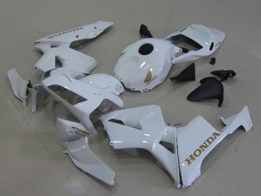 2003-2004 Honda CBR600RR Motorcycle Fairings - White Gold Decals