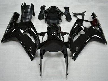 2003-2004 Kawasaki ZX6R Motorcycle Fairing - Glossy Black