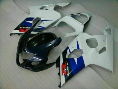 2004-2005 Suzuki GSXR 600/750 Motorcycle Fairings - White Blue Glossy Black Red