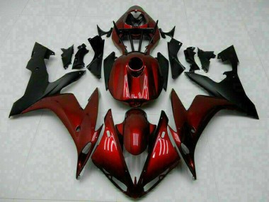 2004-2006 Yamaha YZF R1 Motorcycle Fairings - Maroon Red Matte Black