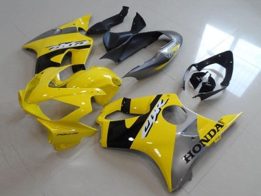 2004-2007 Honda CBR600 F4i Motorcycle Fairings - Yellow Silver Glossy Black