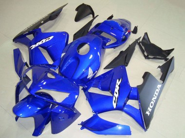 2005-2006 Honda CBR600RR Motorcycle Fairings - Blue Black White Decal