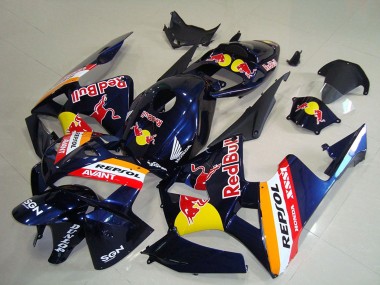 2005-2006 Honda CBR600RR Motorcycle Fairings - Dark Blue Orange Red Bull Repsol