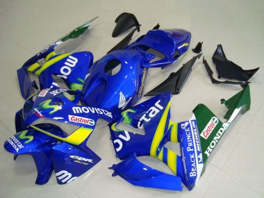 2005-2006 Honda CBR600RR Motorcycle Fairings - Blue Yellow Green White MoviStar Red Castrol