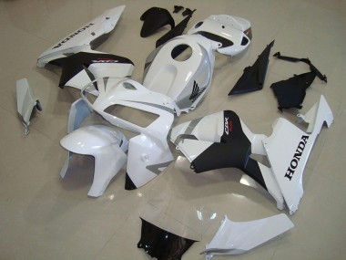 2005-2006 Honda CBR600RR Motorcycle Fairings - Pearl White Matte Black