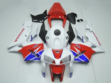 2005-2006 Honda CBR600RR Motorcycle Fairing Kits - White Red Blue HRC