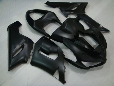 2005-2006 Kawasaki ZX6R Motorcycle Fairings - Matte Black