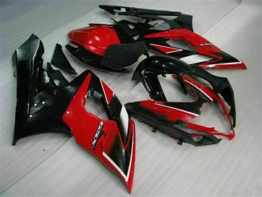 2005-2006 Suzuki GSXR 1000 Motorcycle Fairings - Red Glossy Black Matte Black