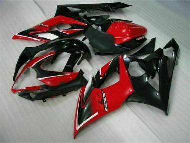 2005-2006 Suzuki GSXR 1000 Motorcycle Fairings - Red Glossy Black Matte Black