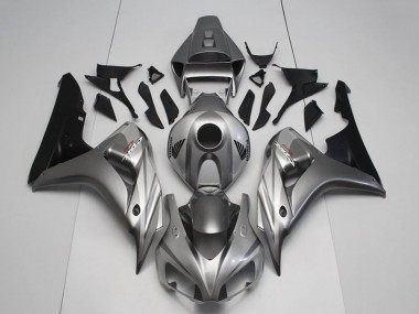 2006-2007 Honda CBR1000RR Motorcycle Fairing Kits - Silver Glossy Black