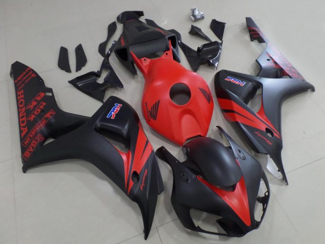 2006-2007 Honda CBR1000RR Motorcycle Fairing - Red Matte Black