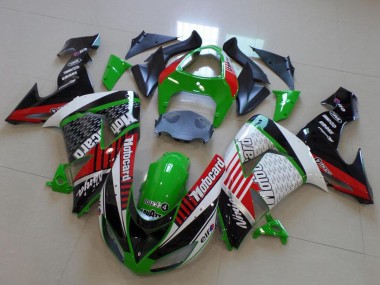 2006-2007 Kawasaki ZX10R Motorcycle Fairings - Green Red White Black Motorad