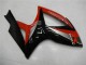 2006-2007 Suzuki GSXR 600/750 Motorcycle Fairings - Red Glossy Black