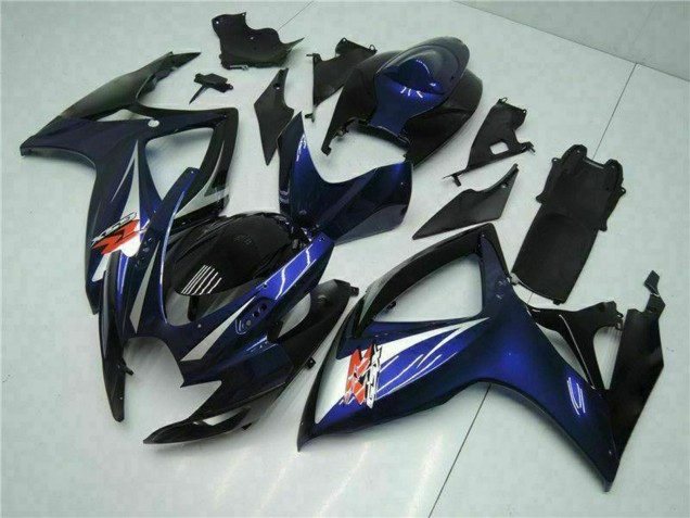 2006-2007 Suzuki GSXR 600/750 Motorcycle Fairings - Glossy Black Blue