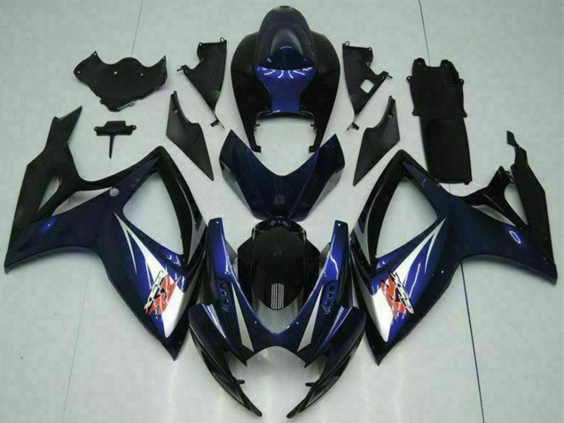 2006-2007 Suzuki GSXR 600/750 Motorcycle Fairings - Glossy Black Blue