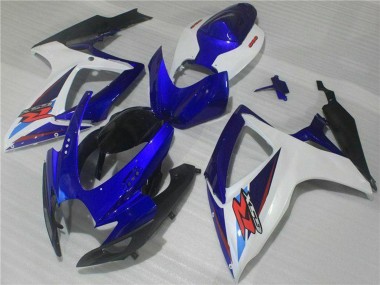2006-2007 Suzuki GSXR 600/750 Motorcycle Fairings - White Blue Black Red