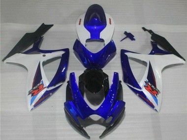 2006-2007 Suzuki GSXR 600/750 Motorcycle Fairings - White Blue Black Red
