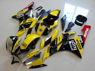 2006-2007 Yamaha YZF R6 Motorcycle Fairings - Yellow Glossy Black Red Green Motul Monster