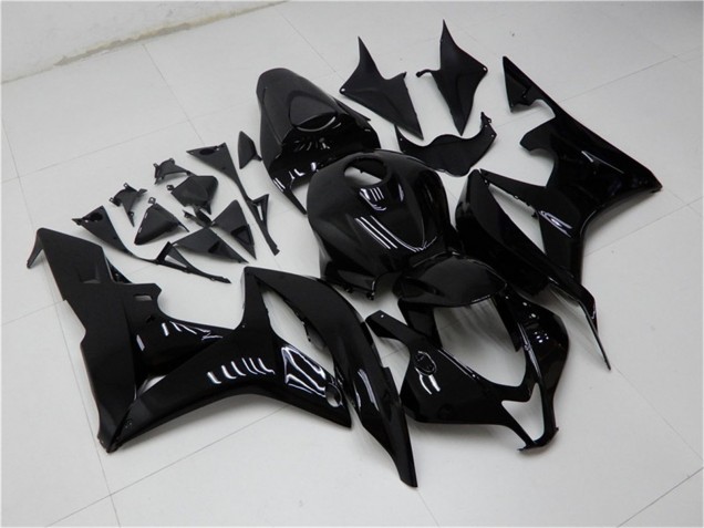 2007-2008 Honda CBR600RR Motorcycle Fairings - Glossy Black