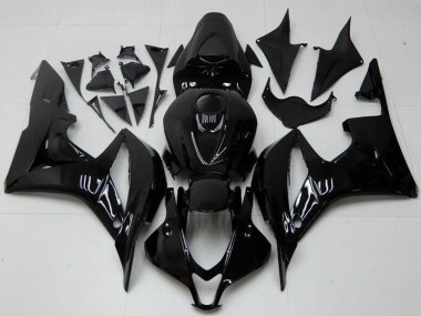 2007-2008 Honda CBR600RR Motorcycle Fairings - Glossy Black