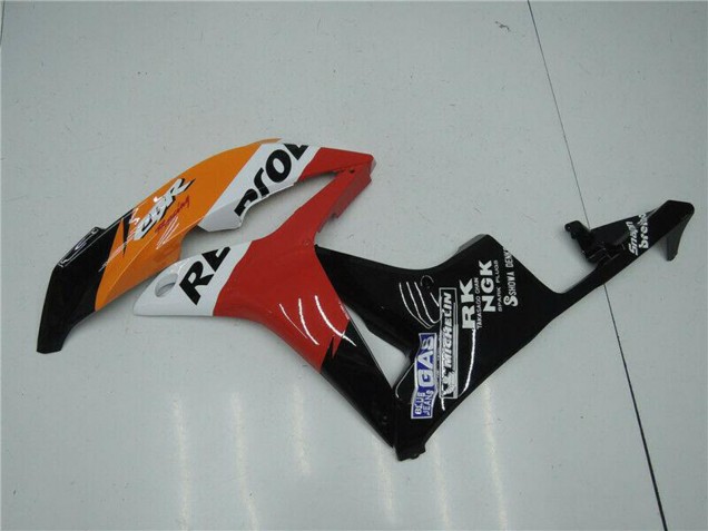 2007-2008 Honda CBR600RR Bike Fairings - Orange White Red Glossy Black Repsol