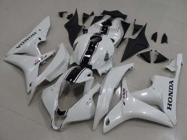 2007-2008 Honda CBR600RR Motorcycle Fairing Kits - White Glossy Black