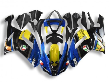 2007-2008 Kawasaki ZX6R Motorcycle Fairings - Blue Shark