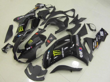 2007-2008 Kawasaki ZX6R Motorcycle Fairings - Black Monster