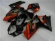 2007-2008 Suzuki GSXR 1000 Motorcycle Fairings - Black Orange
