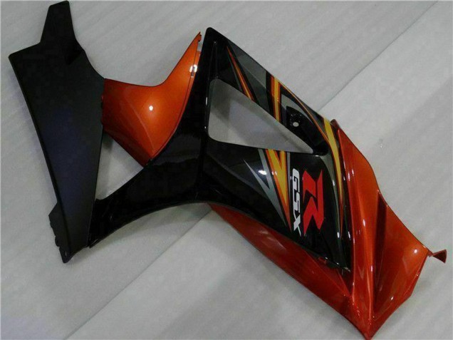 2007-2008 Suzuki GSXR 1000 Motorcycle Fairings - Black Orange