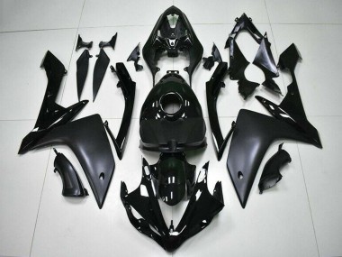 2007-2008 Yamaha YZF R1 Motorcycle Fairings - Glossy Black Matte Black