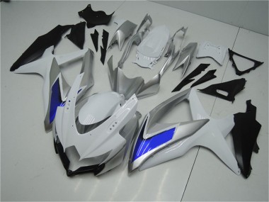 2008-2010 Suzuki GSXR 600/750 Motorcycle Fairings - Silver White Blue Black