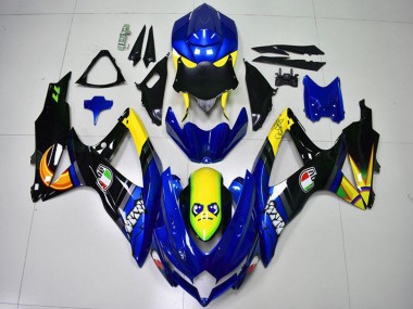2008-2010 Suzuki GSXR 600/750 Motorcycle Fairings - Blue Yellow Shark
