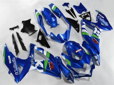 2008-2010 Suzuki GSXR 600/750 Motorcycle Fairings - Blue White Green Black
