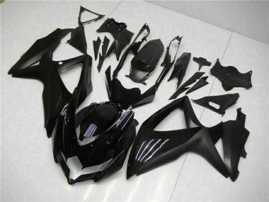 2008-2010 Suzuki GSXR 600/750 Motorcycle Fairings - Glossy Black Matte Black